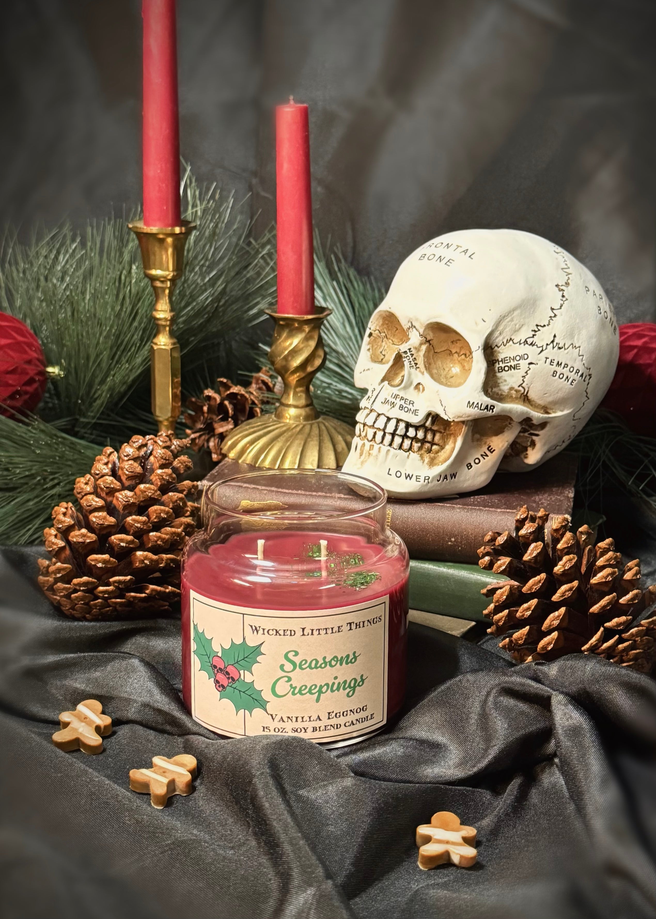 Seasons Creepings - Vanilla Eggnog Double Cotton Wick Candle